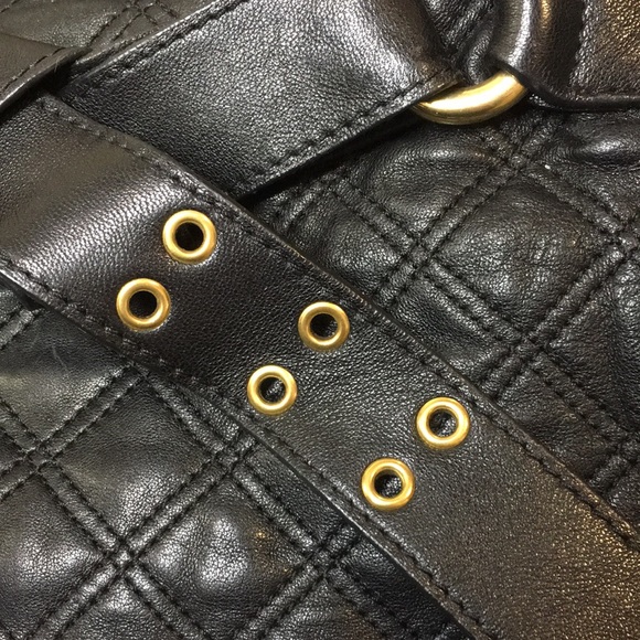 MARC JACOB Quilted Top Handled Belted Lambskin Shoulder Bag - Picture 9 of 17